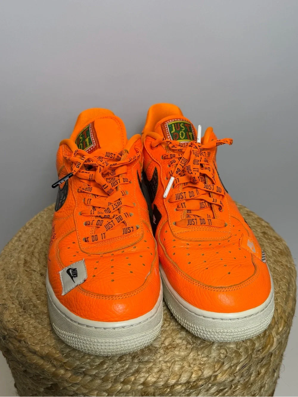 Nike Men’s Orange 'Just Do It' Low-Top Sneakers